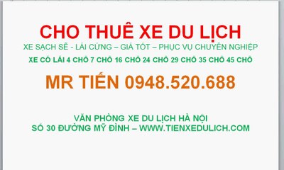 THUÊ XE 4 CHỖ TẠI HÀ NỘI GỌI 0948520688