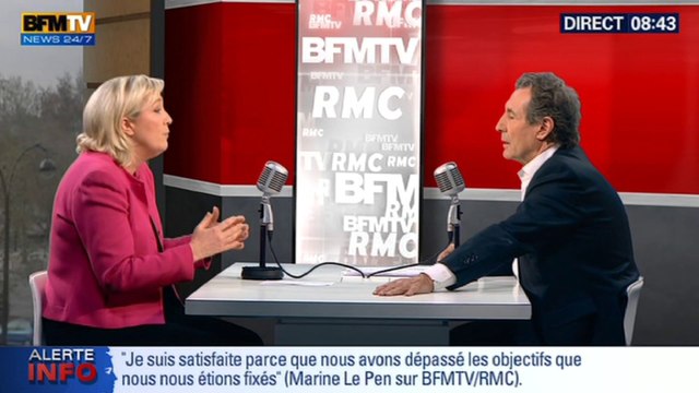 Marine Le Pen : « Le Front national peut arriver en tête aux élections européennes »