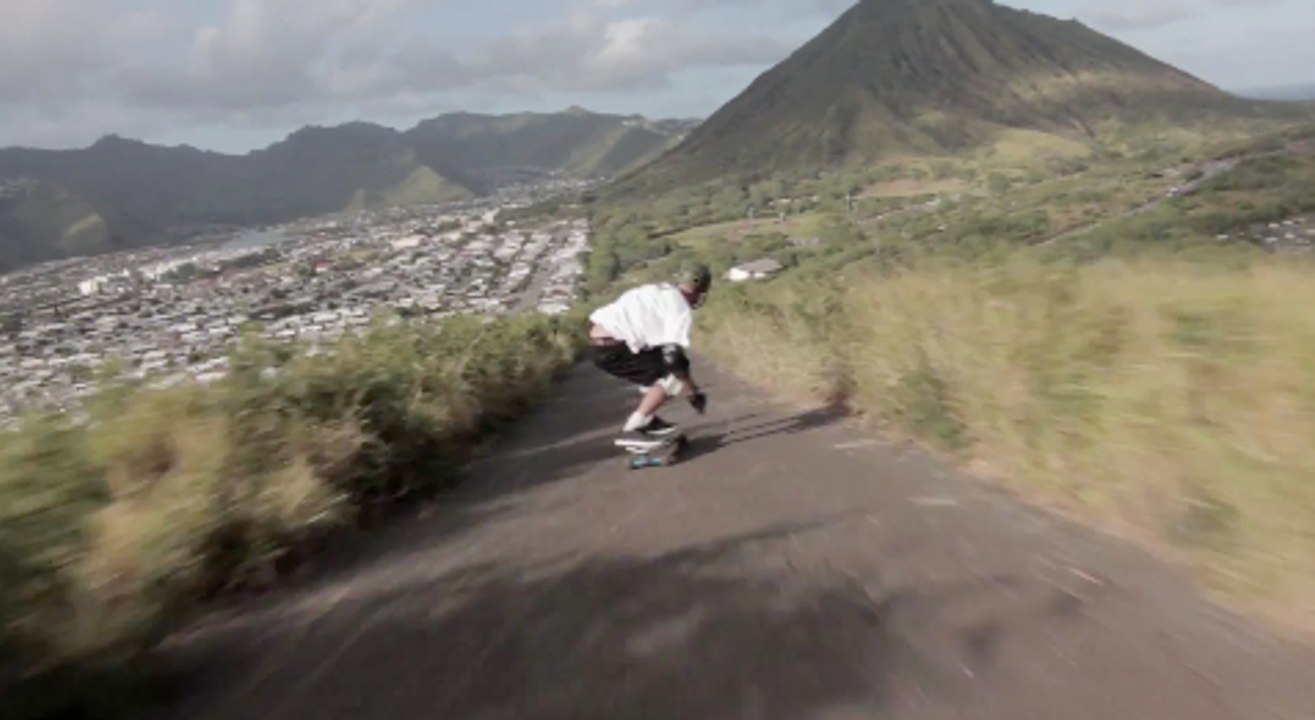 Amazing descent by Scott Lembach in Aloha Ahiahi of MuirSkate Longboard Shop