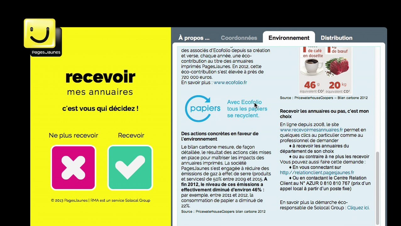 Recevoir les annuaires, c'est vous qui décidez !