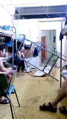 The best way to get down to the floor. EPIC Fail!