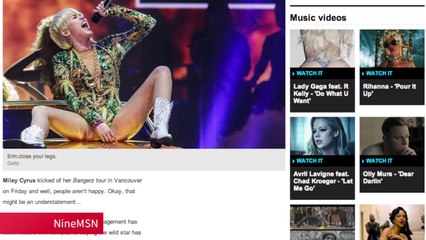 SpinMedia - Miley Cyrus Faces Backlash for Raunchy Bangerz Tour Stage Show