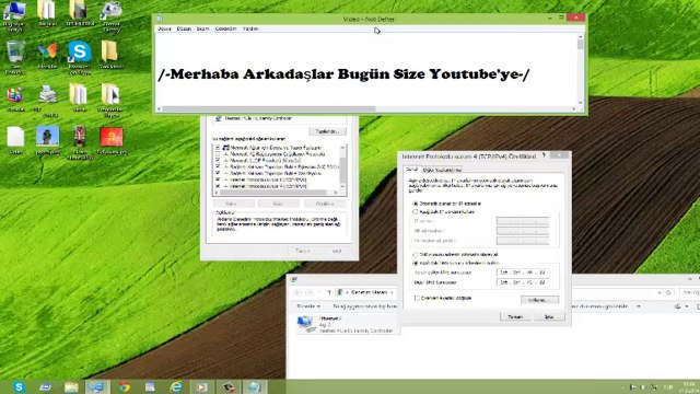 Dns Ayarlarıyla Youtoubeye Girme