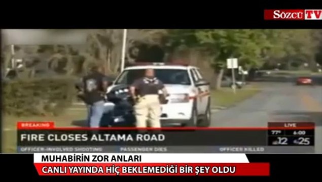 Canlı yayında muhabire şok