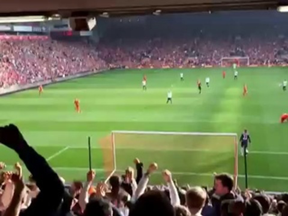 Let's pretend we scored a goal - Tottenham Hotspur away fans 4-0 at Liverpool