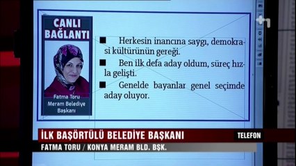 Canlı Gaste - Canlı bağlantı ilk başörtülü belediye başkanı Fatma Toru
