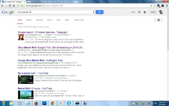 Do a barrel roll on Google Search and You won't be Disappointed|Do a barrel roll google