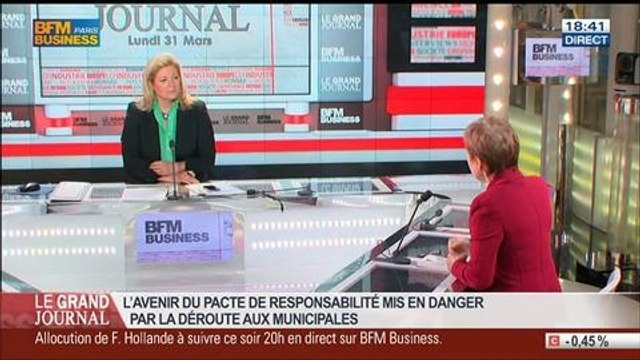 Laurence Parisot, ex-présidente du Medef, dans Le Grand Journal - 31/03 3/4