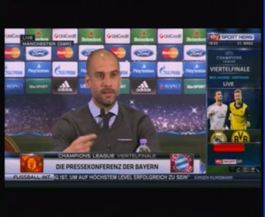 PK mit  Guardiola vor Manchester United