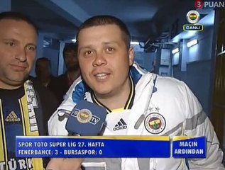 Fenerbahçeli taraftarların Bursaspor maç sonu coşkusu