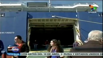Marineros griegos en huelga para protestar contra medidas económicas