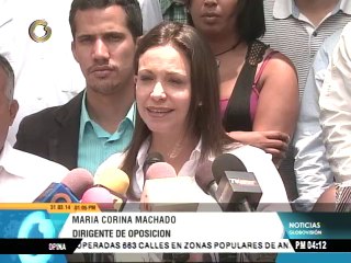 Machado convoca concentración para este martes en la Plaza Brión de Chacaíto