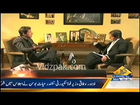 Anchor Ejaz Haider not allowing Imran Khan to give Complete answers , his questions much bigger than Imran Khan's answer