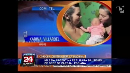 Iglesia argentina permitirá el bautizo de la hija de una pareja de lesbianas