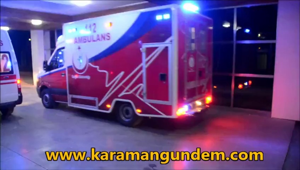 Karaman'da Resmi araçla otomobil çarpıştı 2 yaralı