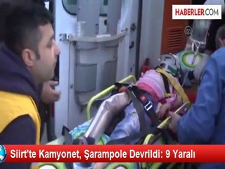 Siirt'te Kamyonet, Şarampole Devrildi: 9 Yaralı