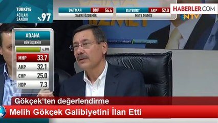 Melih Gökçek Galibiyetini İlan Etti