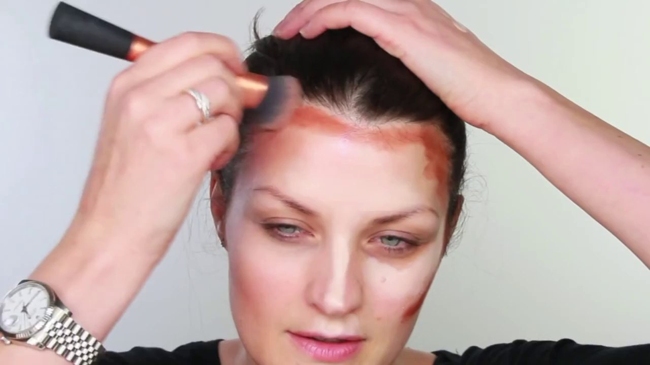 Contoured Face  Metallic Eyes Makeup Tutorial