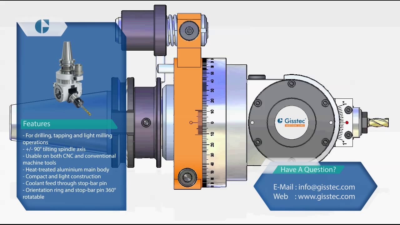 GT Series Ayarlanabilir Açılı Kafa ER16 (CNC Divizör Alternatifi)