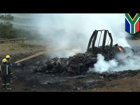 Truck explosion on South African expressway, five killed and six injured