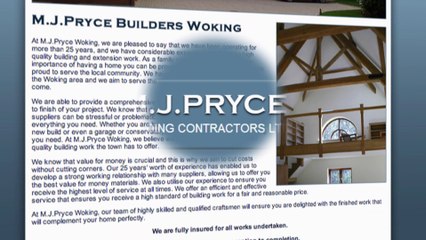 Builders Woking by M.J.Pryce Builder Contractors