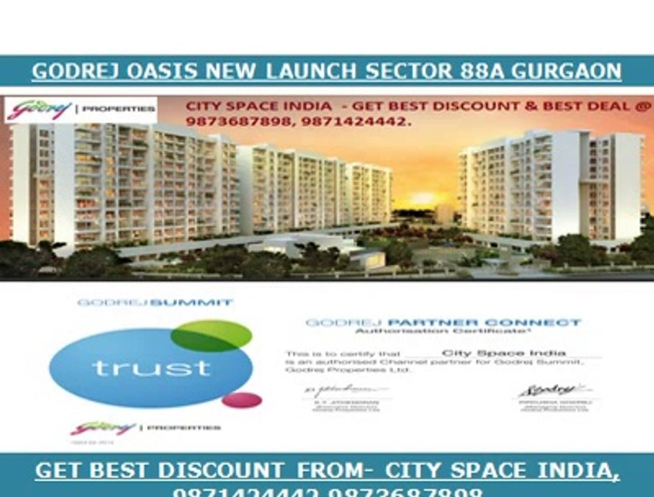 Godrej Oasis$^$^9873687898$&$new launch@Best Rate/Get Discount Gurgaon