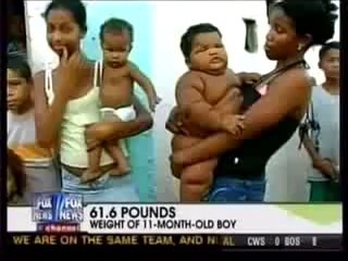 11 month baby weighs 61 pounds