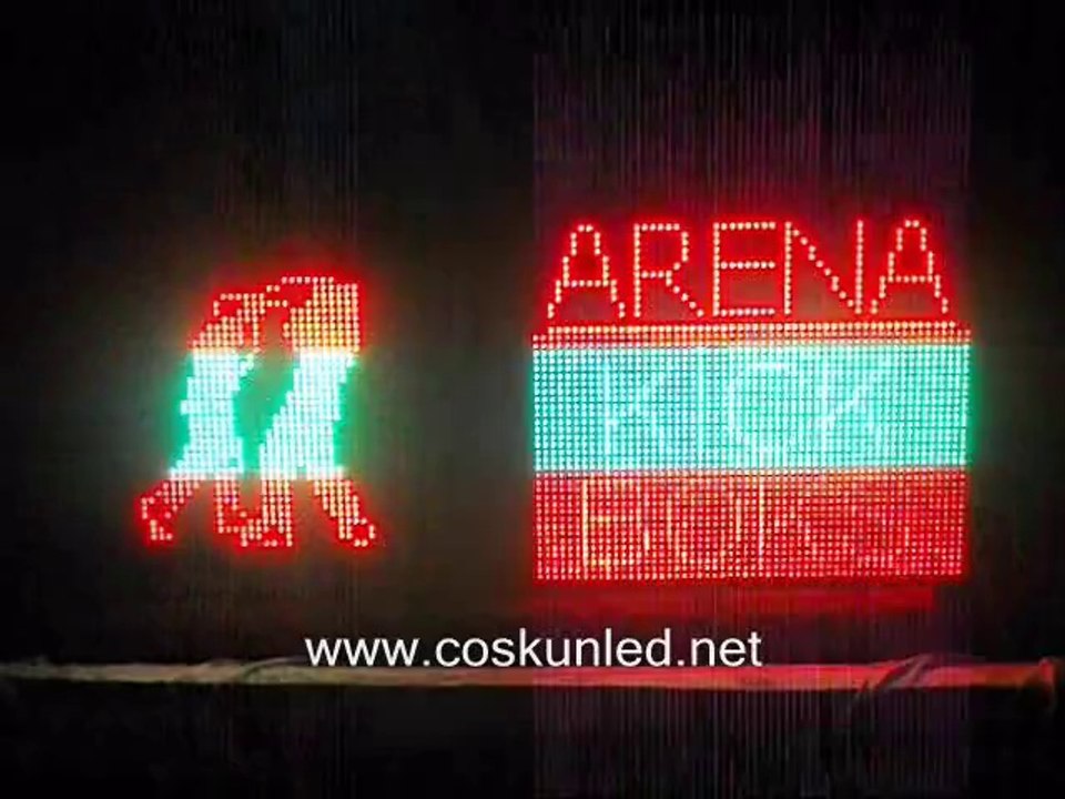 128x48 Kırmızı ve yeşil Renk p10 Akıllı tabela