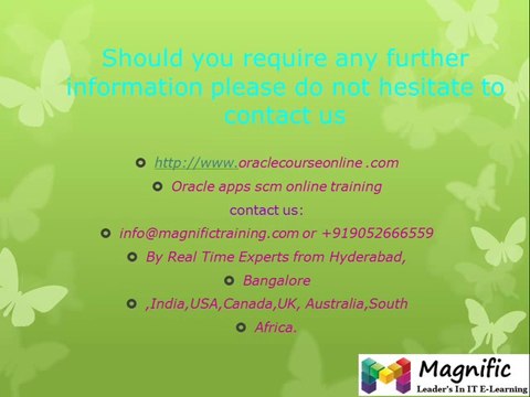 Oracle apps scm modules and tutorials