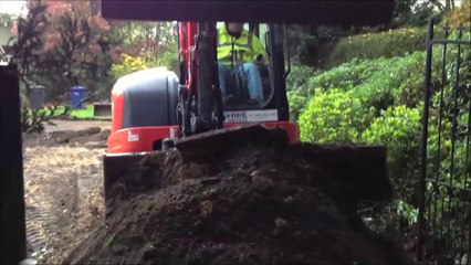 Kubota U48 Mini Ekskavatör Tesviye İşi Yapıyor