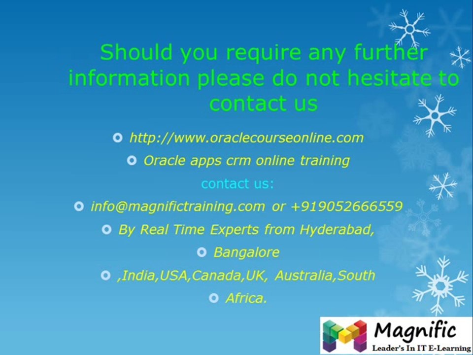 Oracle apps crm placements and certification course