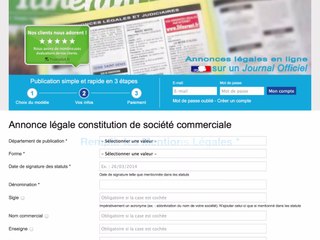 Publication en ligne d'annonces légales