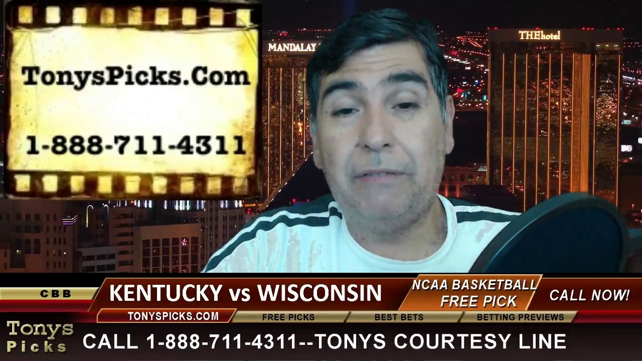 Wisconsin Badgers vs. Kentucky Wildcats Pick Prediction NCAA Tournament College Basketball Odds Preview 4-5-2014