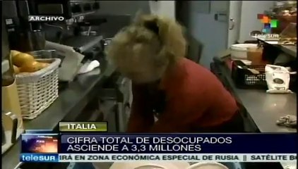 Nuevo récord de italianos desocupados: 3.3 millones