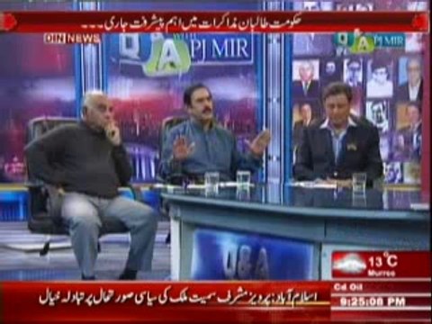 Q & A with PJ Mir (Hukumat Talbaan Muzakrat Main Aihm Peshraft Jari ) 1st April 2014 Part-1