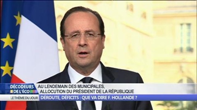 Déroute, déficits : que va dire François Hollande ? , dans Les Décodeurs de l'éco - 31/03 1/3
