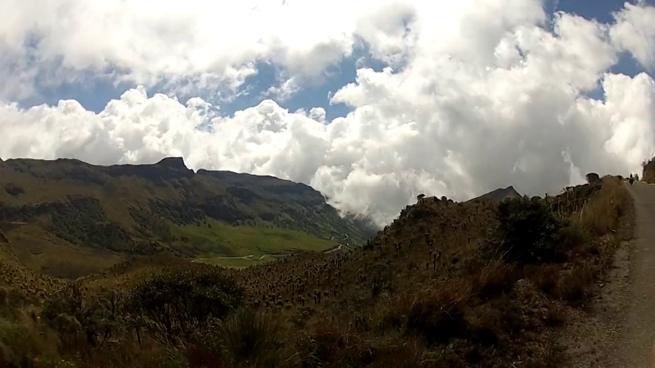 Velo dans le Paramo
