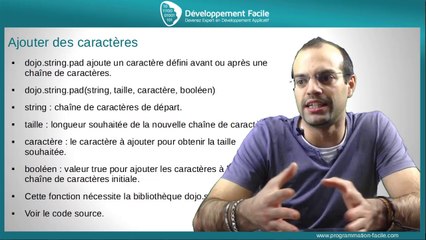 La technique pour utiliser les string avec le framework dojo