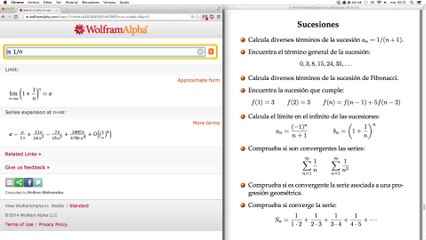 25 Curso WolframAlpha Sucesiones y series