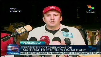 Venezuela: incautadas más de 100 toneladas de material pirotécnico