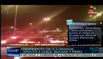Alerta de tsunami en Chile, Perú y Ecuador tras terremoto de 8.3