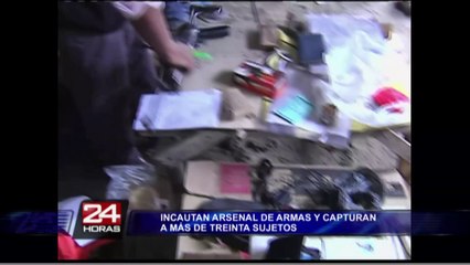 Detienen a banda de invasores con gran arsenal de armas en Punta Hermosa
