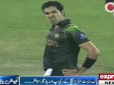 Pakistan and West Indies in the match Shahid Afridi and Umar Gul exciting and memorable scenes