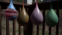 Water Balloons Busting In Super Slow Motion