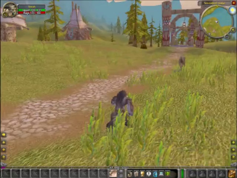 WoW Alpha Sun Rock, Barrens und Mulgore