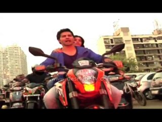 Ekta Kapoor & Varun Dhavan Take a romantic bike ride during film promotion