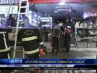 ATATÜRK BULVARINDA KORKUTAN YANGIN