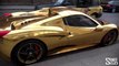 Gold chrome Ferrari 458 Spider