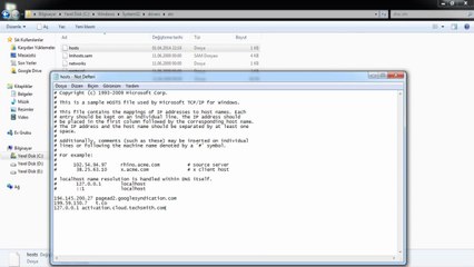 Hosts dosyası ile Twitter ve Youtuba Girme