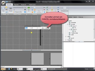 Kareo XE Komut İle Duvar Çizimi